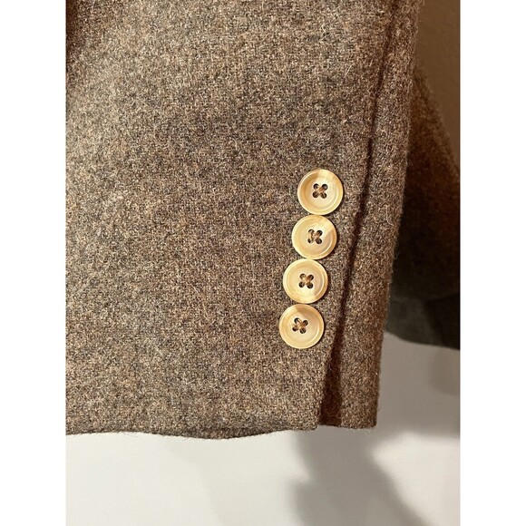 Lands End Blazer Men’s 41 R Brown Wool Lambswool Sport Coat Two Button Academia - Picture 4 of 10